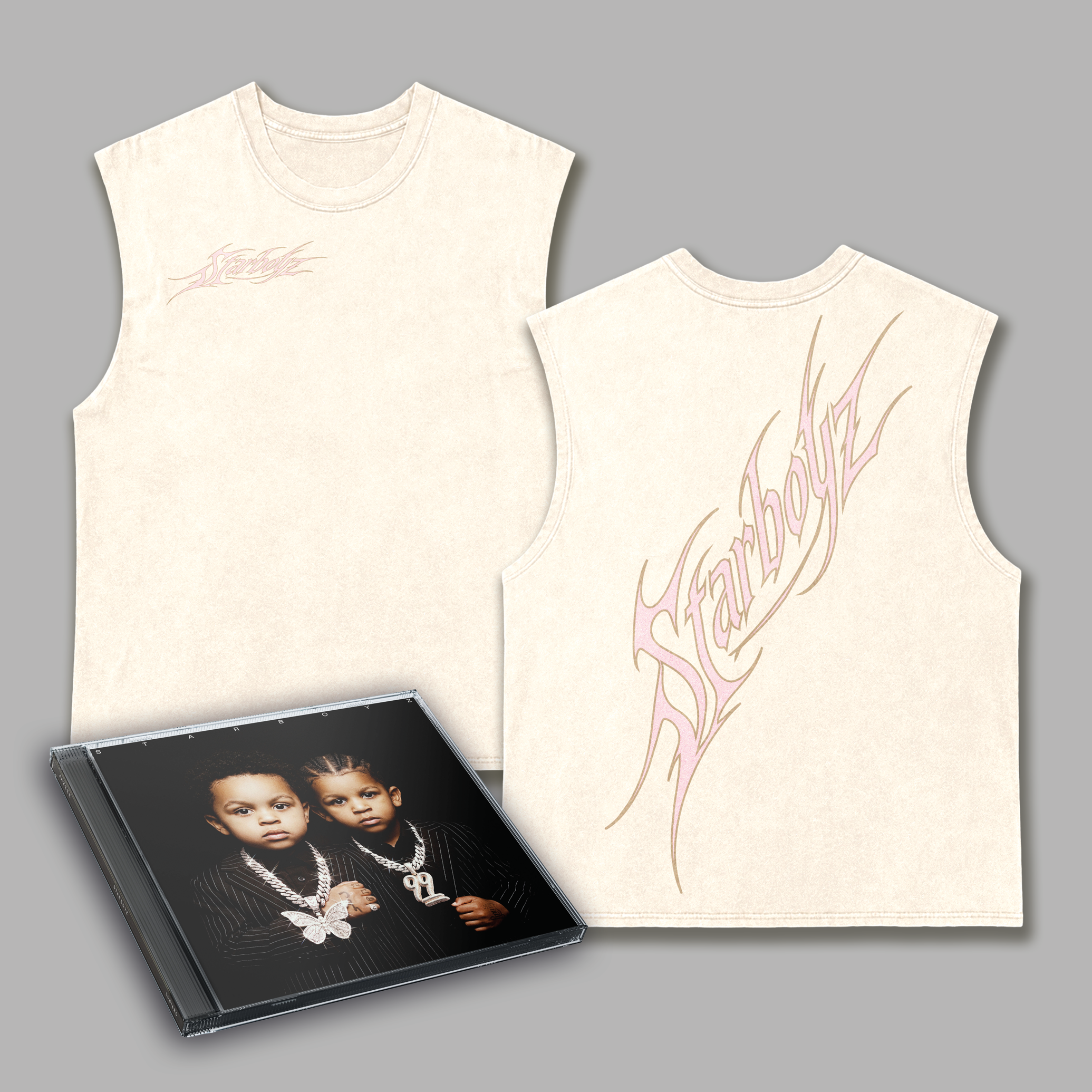 Jazeek & Luciano Starboyz STARBOYZ Sleeveless Shirt Bundle White 457667