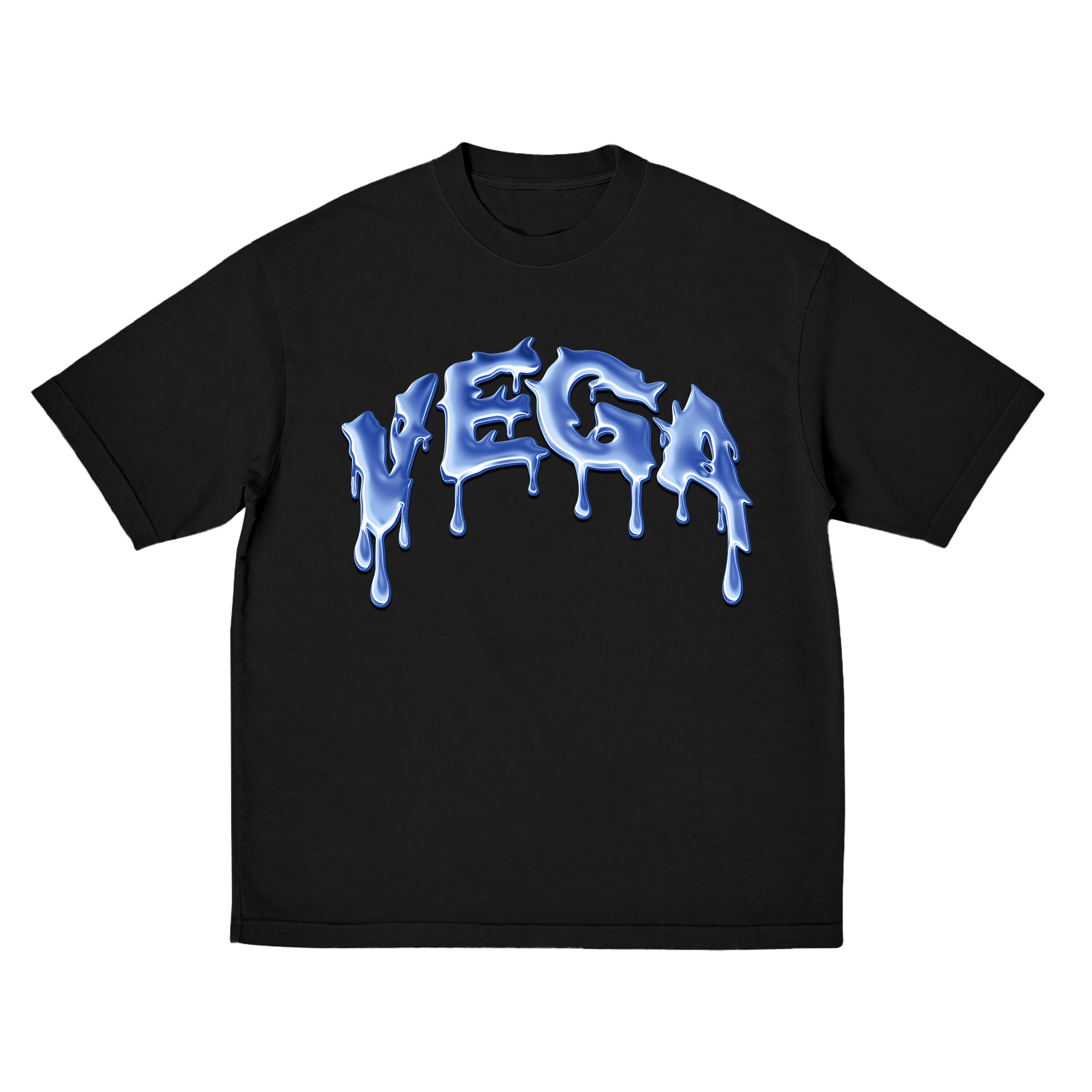 Vega & SUPPORT FRIENDLY PEOPLE Drip Logo blue T-Shirt 443511