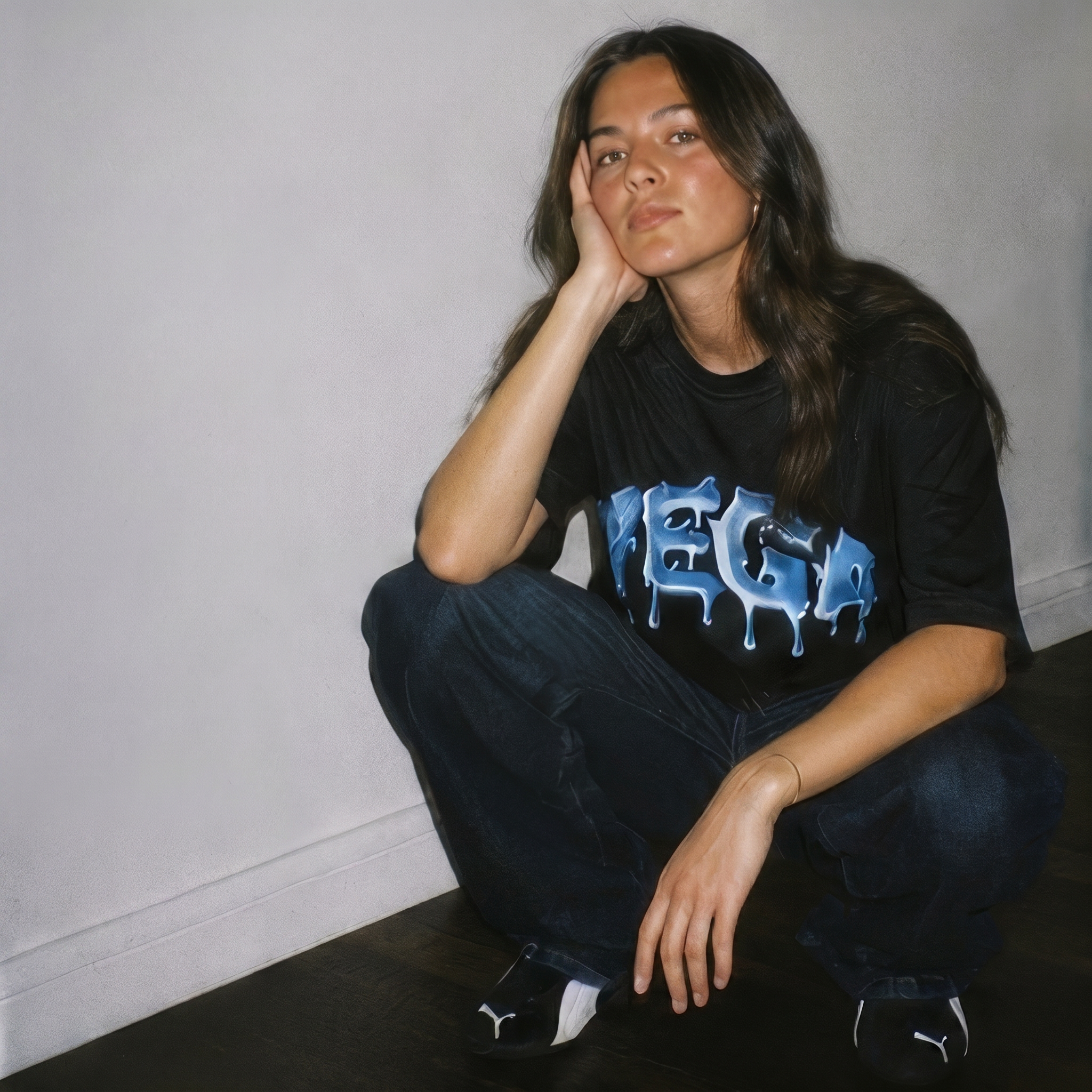 Vega & SUPPORT FRIENDLY PEOPLE Drip Logo blue T-Shirt 452273