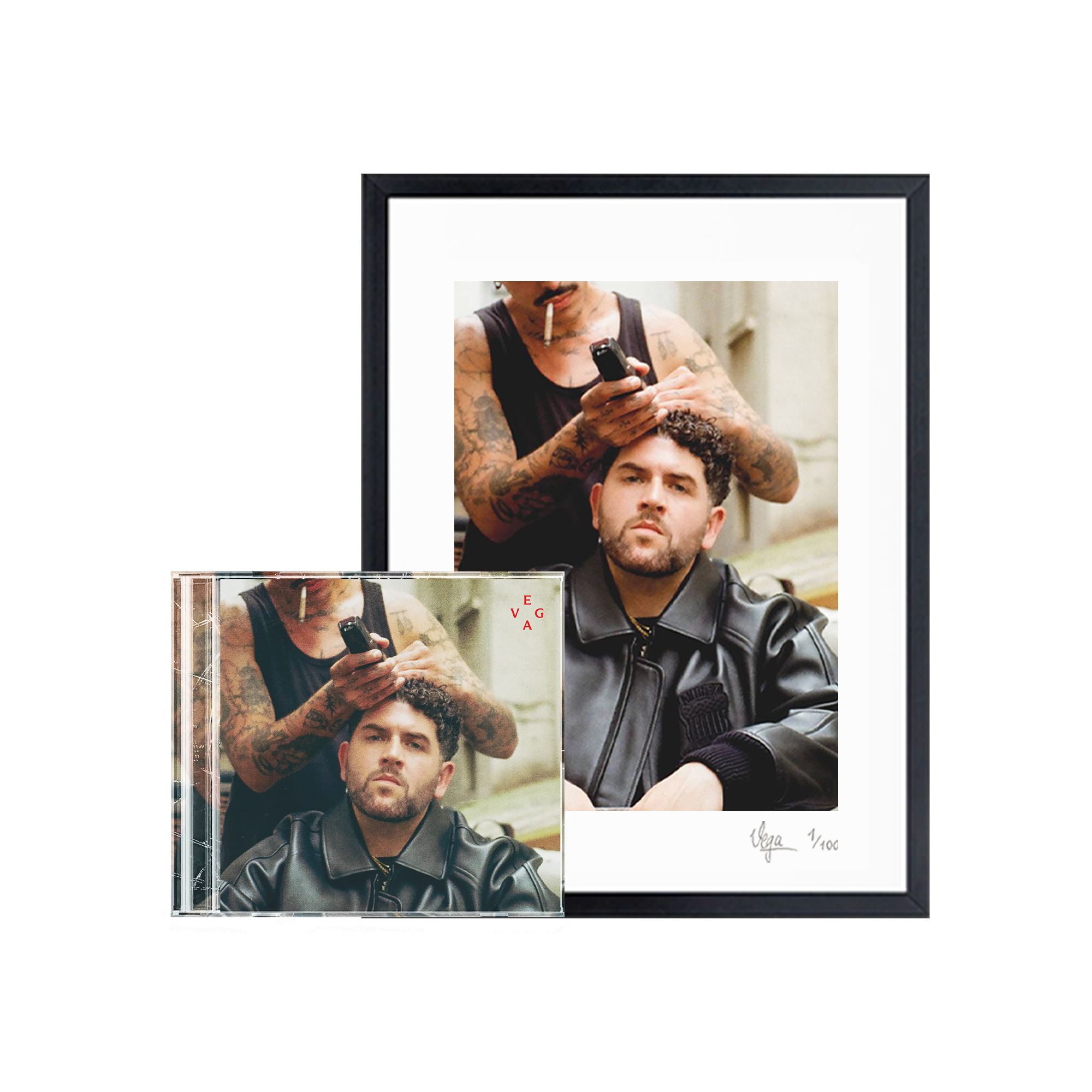 Vega KÖNIG OHNE KRONE Ltd. CD + Signiertes Fine Art Print Bundle (100 Stück) 425756