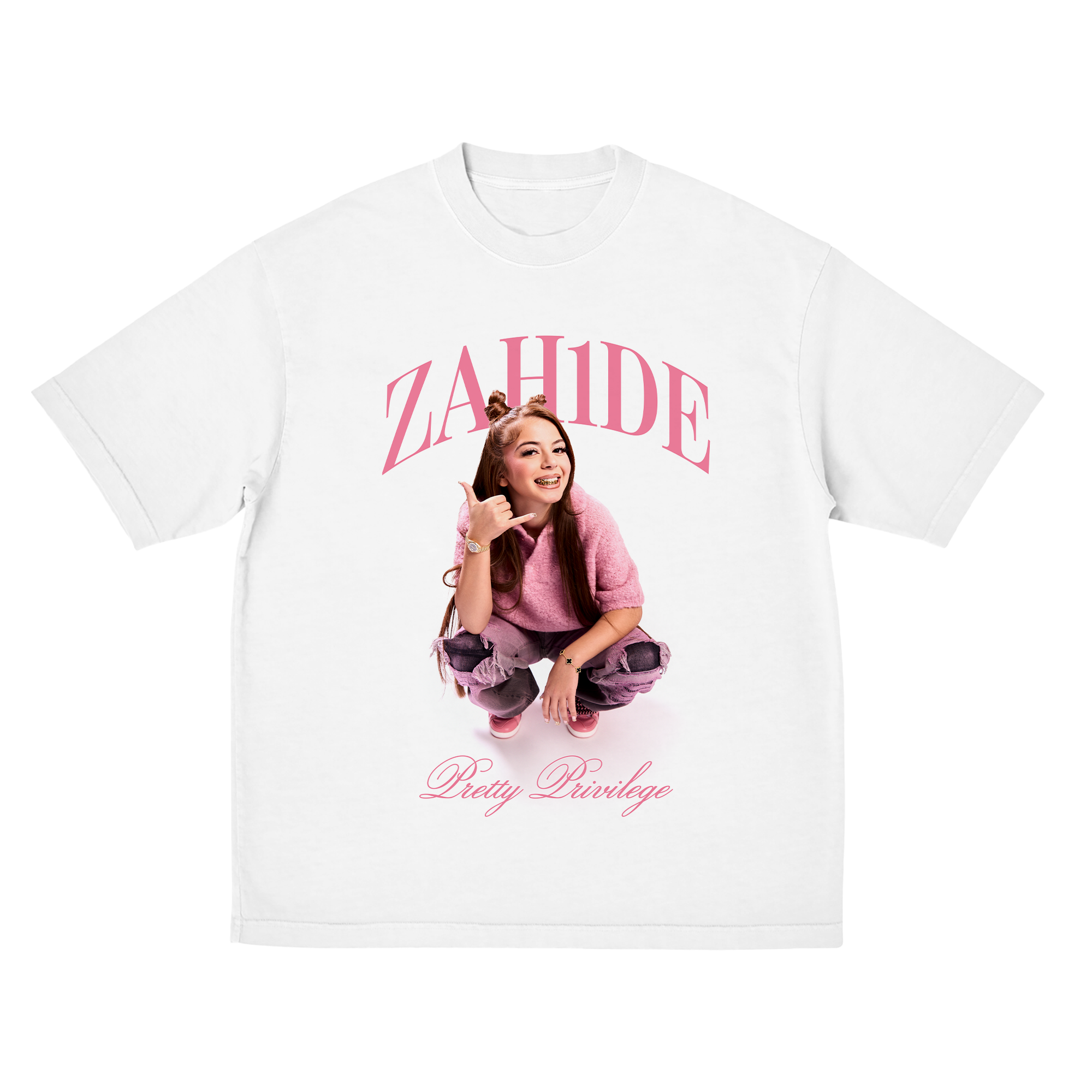 ZAH1DE Call Me Pink  T-Shirts 431519